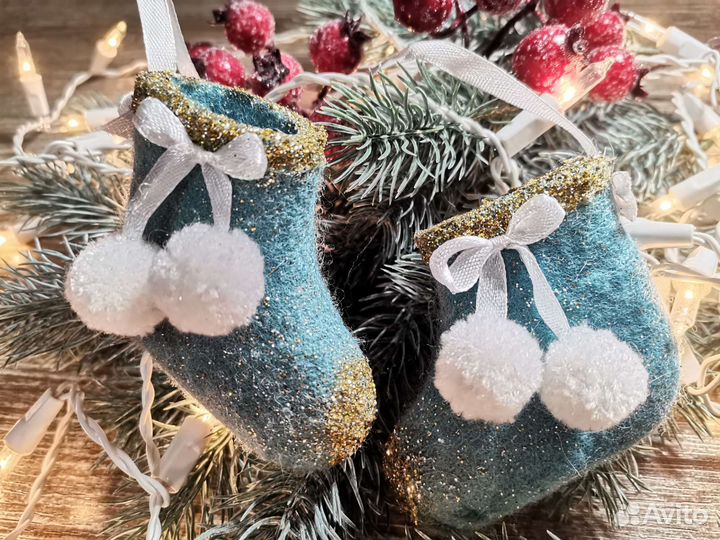 Валенки-шептуны новогодний подарок ёлочная игрушка