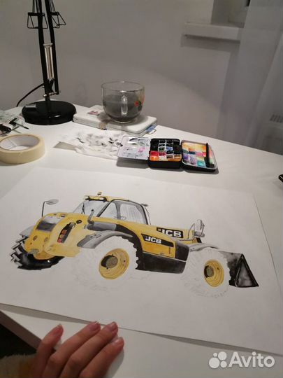 Акварель JCB