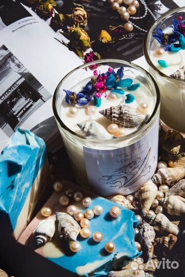 Арома кокосовые свечи и мыло, жемчуг, бирюза и др