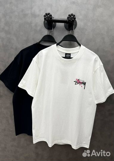 Stussy футболка оверсайз брызги красок