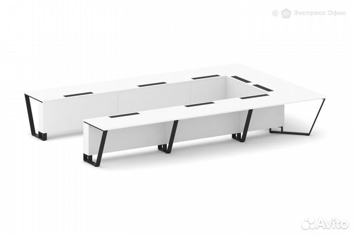 Стол для переговоров П-образный Steel Meet KD-PR.B.SP-15P