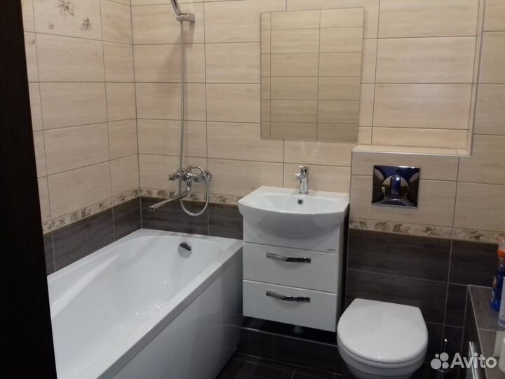 Облицовка плиткой, санузел под ключ