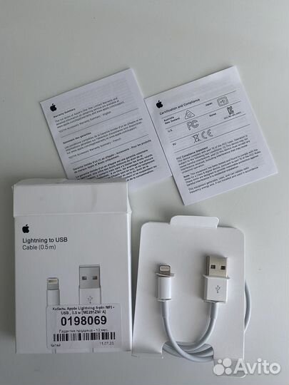 Кабель apple lightning usb 0.5m