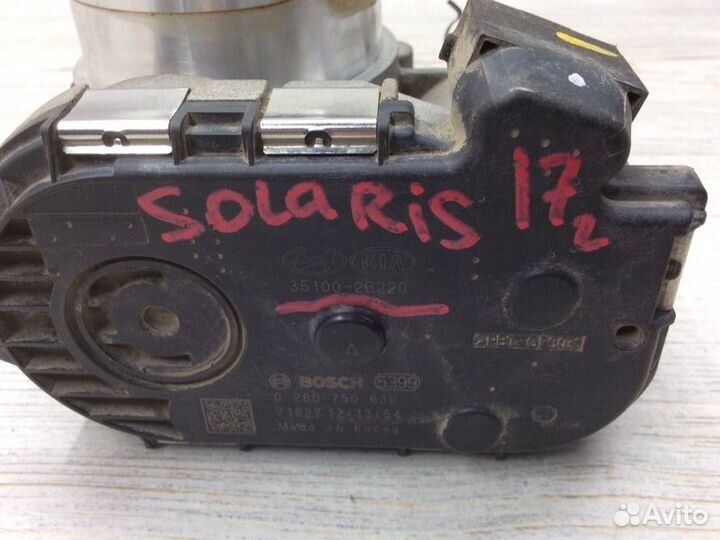 Заслонка дроссельная электрическая Hyundai Solaris