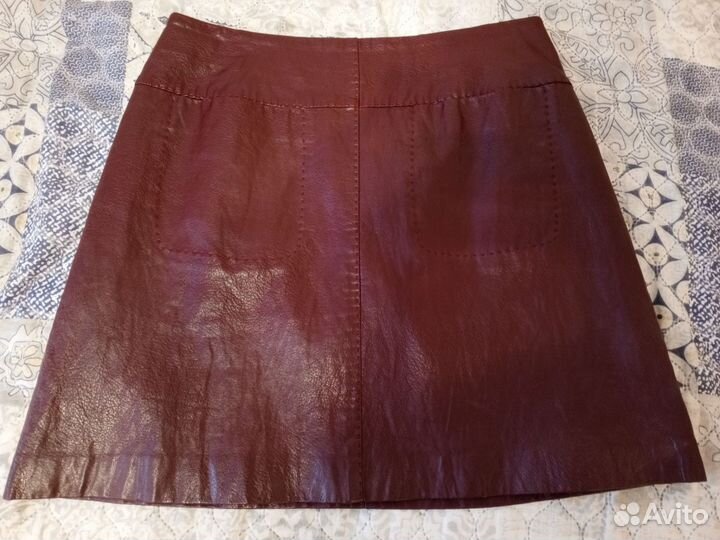 Юбка экокожа 44