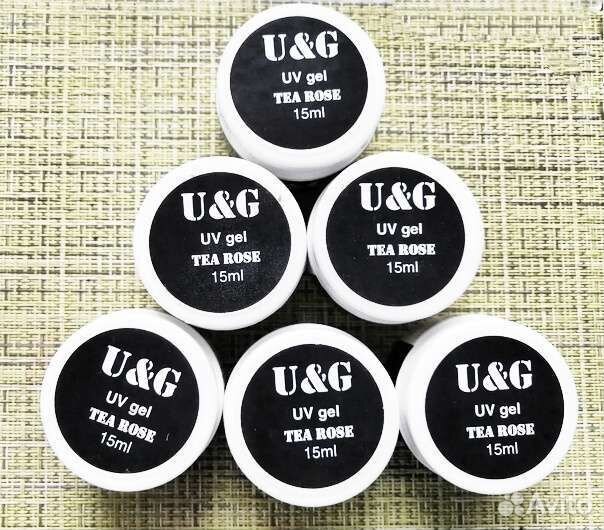 Гель камуфляж и прозрачный U&G набор 6шт