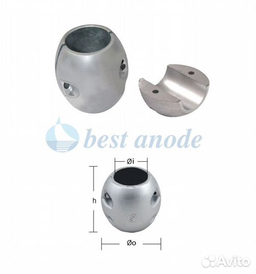 Анод цинковый для валолинии D38 мм SHX38 SHX38 Bes