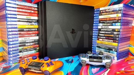 Sony playstation 4 pro 120игр / Гарантия