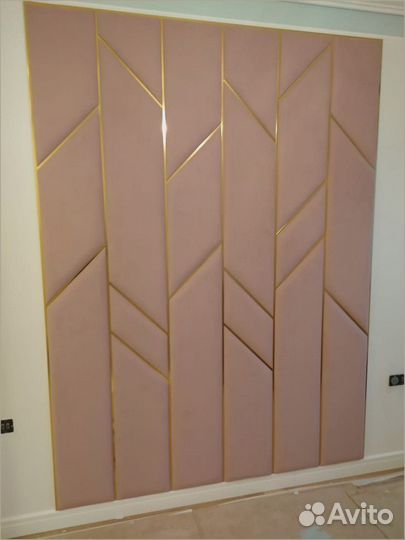 Мягкие стеновые панели, ткань/кожа