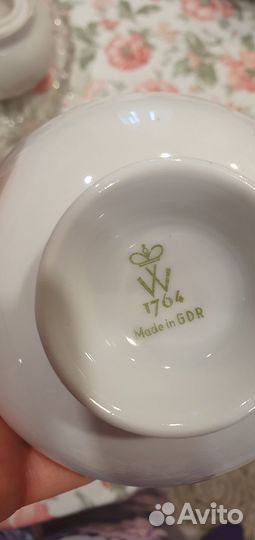Кофейные чашки гдр костяной фарфор