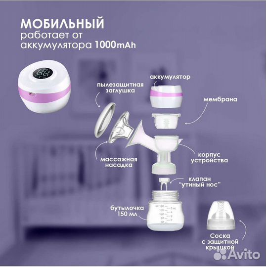 Электрический молокоотсос Kunder