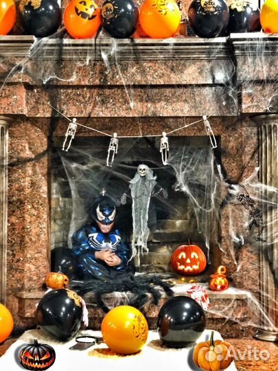 Костюм Venom Венома с мышцами,маска детский