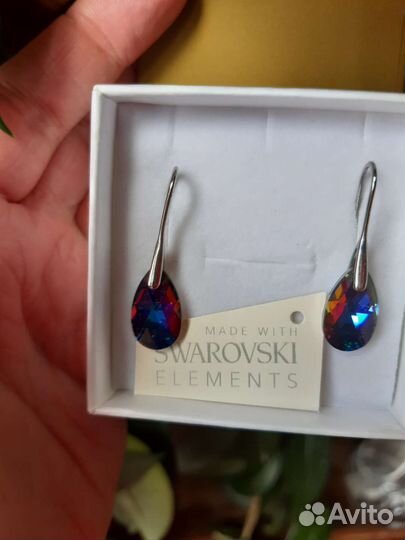 Серьги с кристалами Swarovski