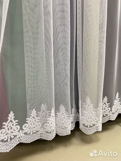 Тюль белая