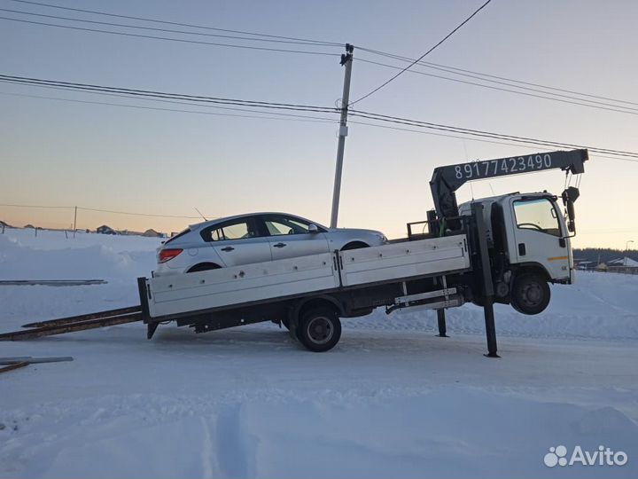 Аренда и услуги манипулятора, стрела 3 т, борт 5 т, 6 м