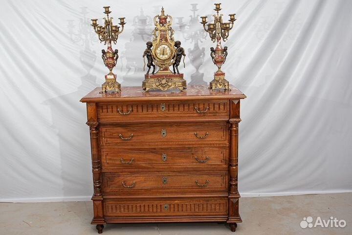 Каминный набор с часами