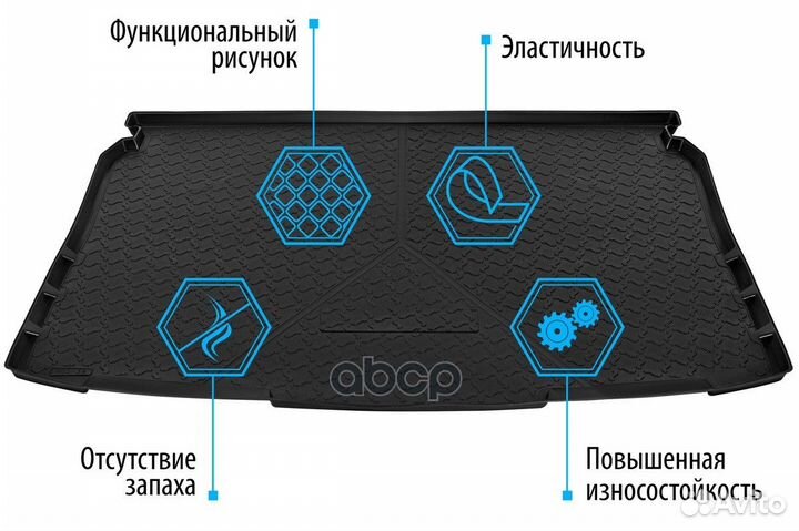 Коврик автомобильный в багажник Skoda Octavia A7