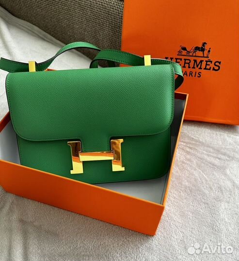 Сумка Hermes constance, нат кожа