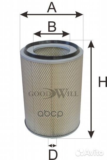 AG1025 фильтр воздушный hyundai AG 1025 Goodwill