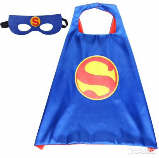Новогодний костюм плащ маска, супермен супер мэн