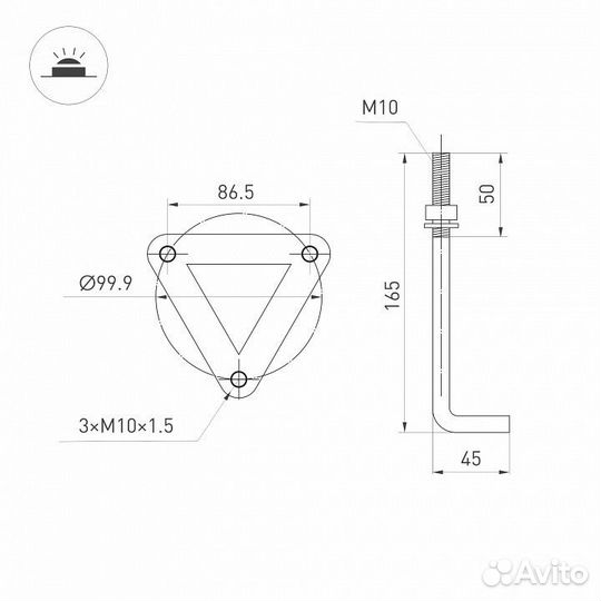 Наземный высокий светильник Arlight LGD-landmark-boll 047691