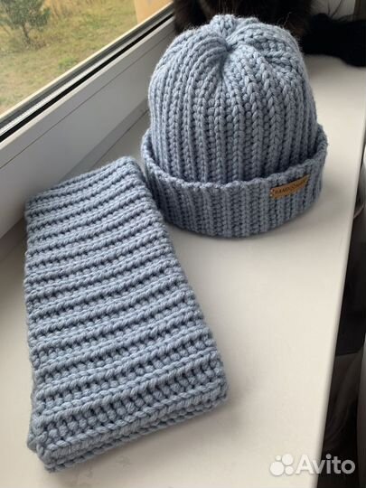 Шапка и снуд зима