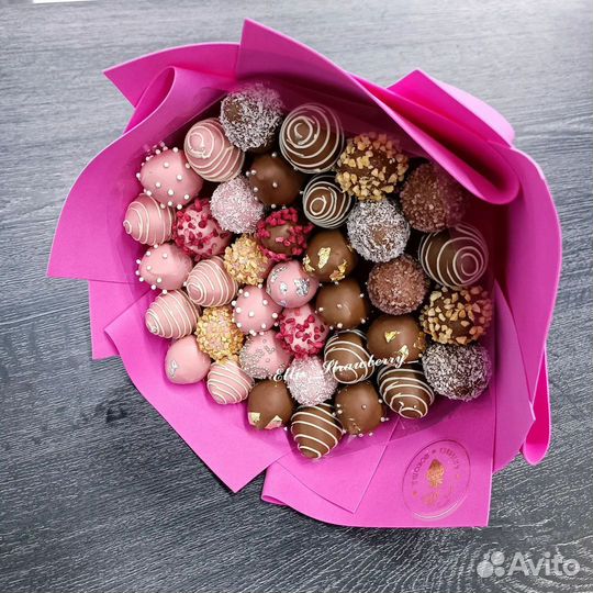 Букет из клубники в шоколаде