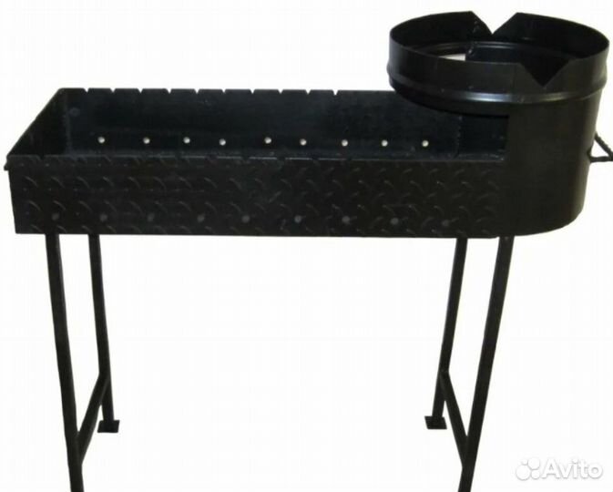 Комплект мангал 3 мм с печью, казан 10 л, шампура