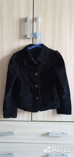 Пиджак школьный вельветовый черный