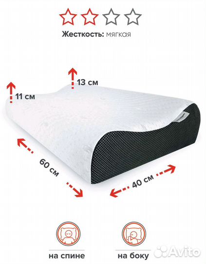 Ортопедическая подушка с эффектом памяти