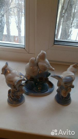 Фарфоровая статуэтка ''Птицы''