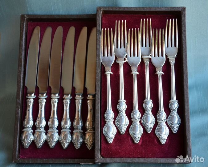 Набор столовых приборов мельхиор СССР