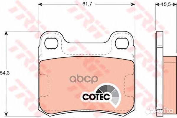 Колодки тормозные дисковые зад GDB911 TRW