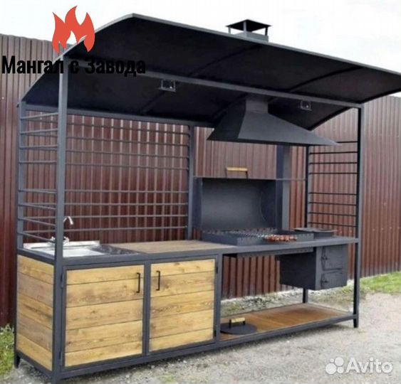 Мангал с крышей