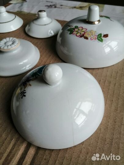 Крышки для сахарниц и чайников СССР