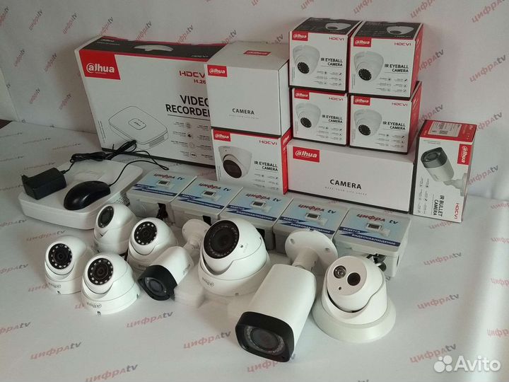 Видеонаблюдение 8 Камер с микрофоном Dahua