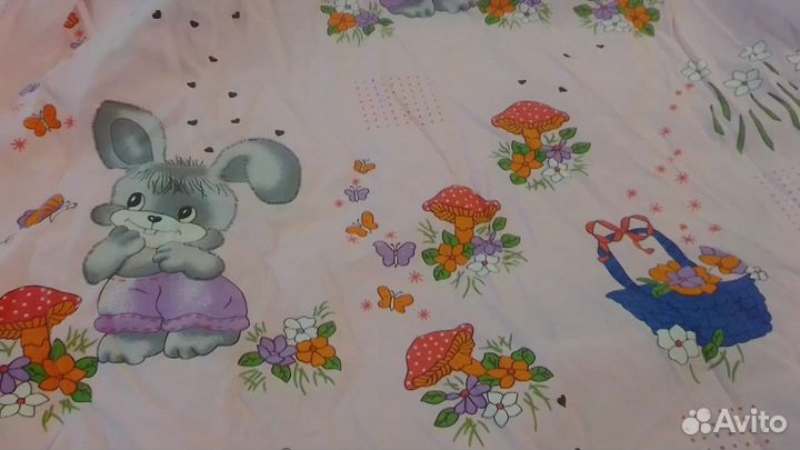 Простыня натяжная и одеяло детское