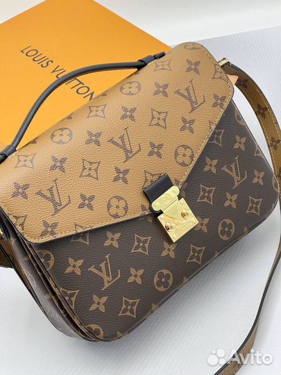 Сумка женская louis vuitton кожаная коричневая