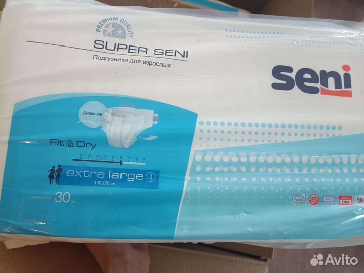 Памперсы для взрослых seni xl 4. 30шт