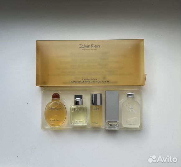 Calvin Klein набор миниатюр 5 шт винтаж 70 мл