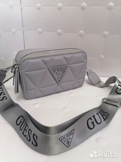 Дымчатая женская сумка Guess кросс боди новая