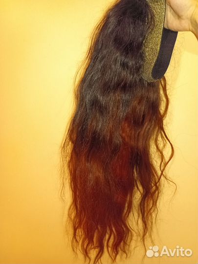 Полупарик на ободке натуральные волосы