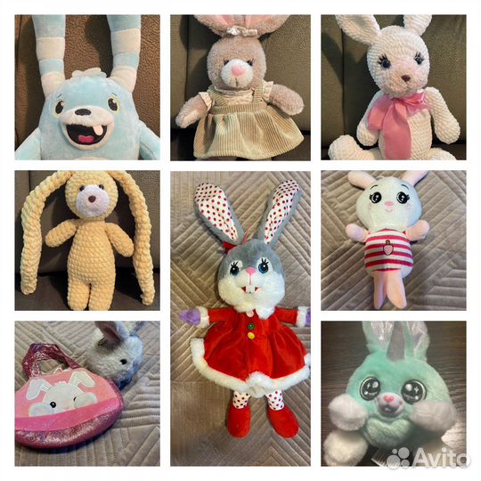 Мягкие игрушки Зайчики