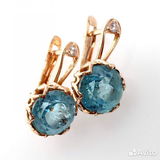 Серьги топаз 585