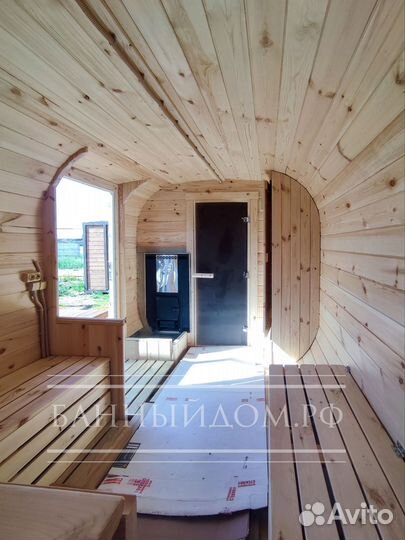 Готовая баня Квадро-Бочка