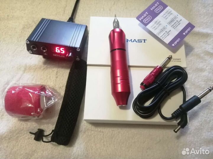 Тату машинка в наборе с блоком