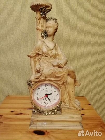 Советские каминные часы из колкого пластика