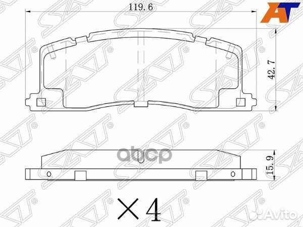Колодки тормозные зад toyota estima/lucida/previa