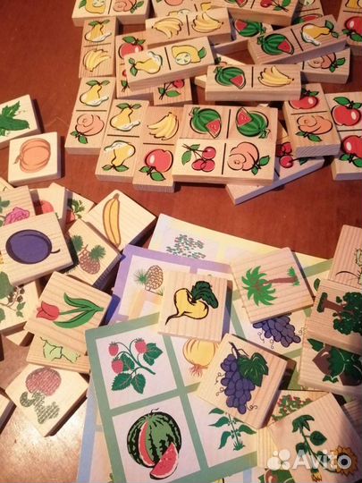 Лото и домино деревянные, игры Свинка Пепа