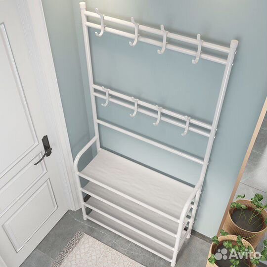 Вешалка напольная с обувницей